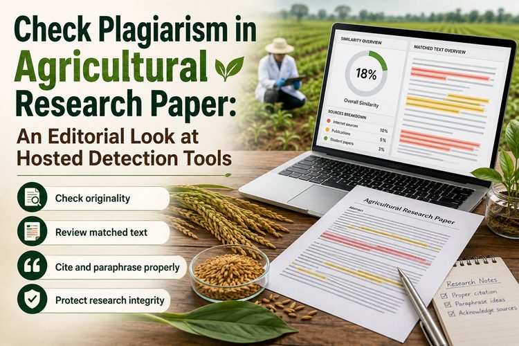 Check Plagiarism in Agricultural Research Paper: An Editorial Look at Hosted Detection Tools