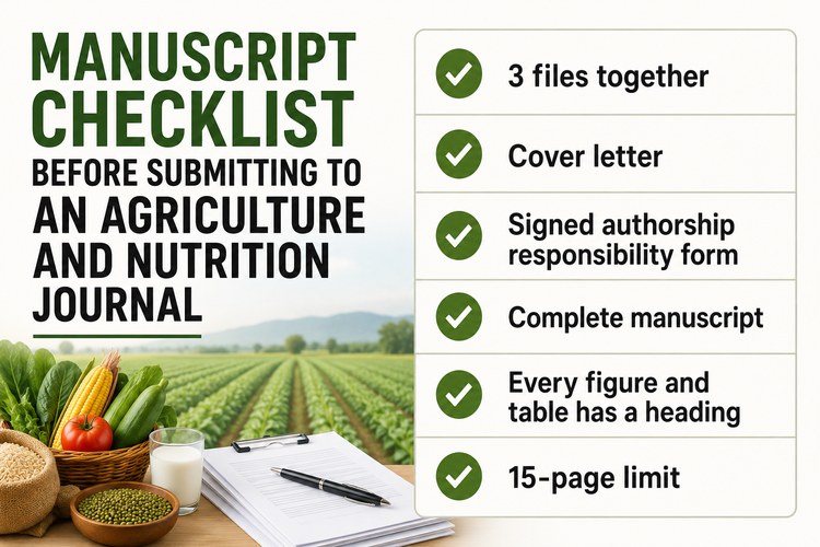 Manuscript Checklist Before Submitting to an Agriculture and Nutrition Journal
